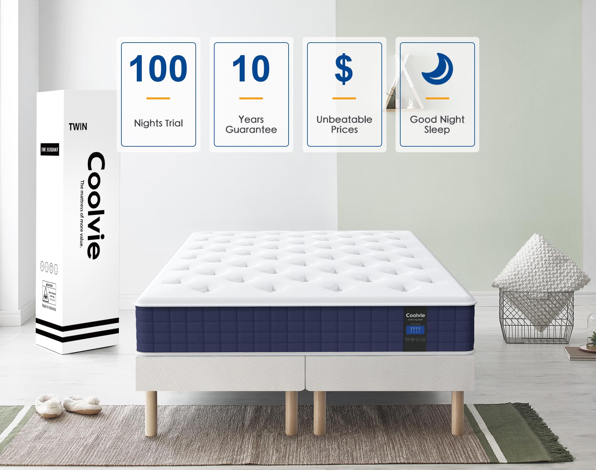 Coolvie 10 Inch Hybrid Mattress